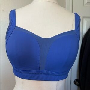 Lululemon Royal Blue Tata Tamer Supportive Bra with Sweetheart Neckline Size 36D